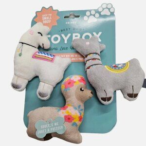 Fringe Three Pack Llama Love Squeaky Dog Toy